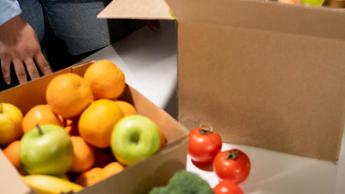 Caja de verduras y frutas