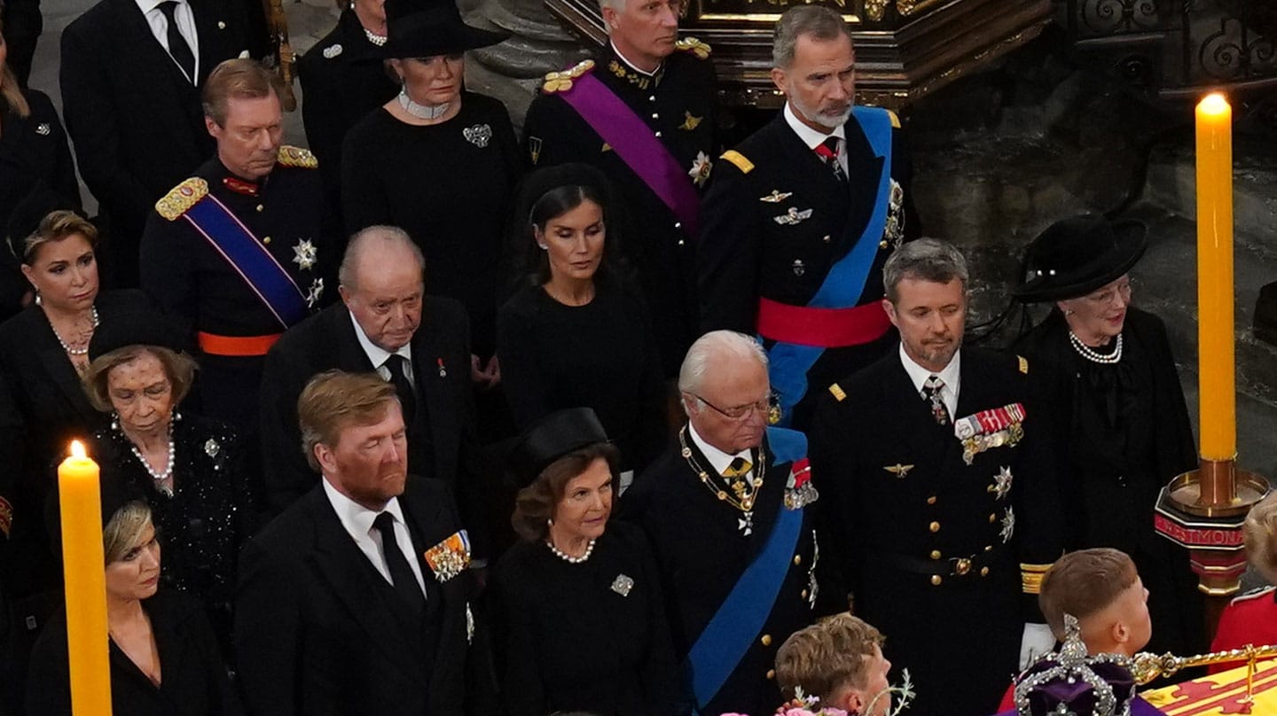 Reyes de España en el funeral de la reina Isabel II