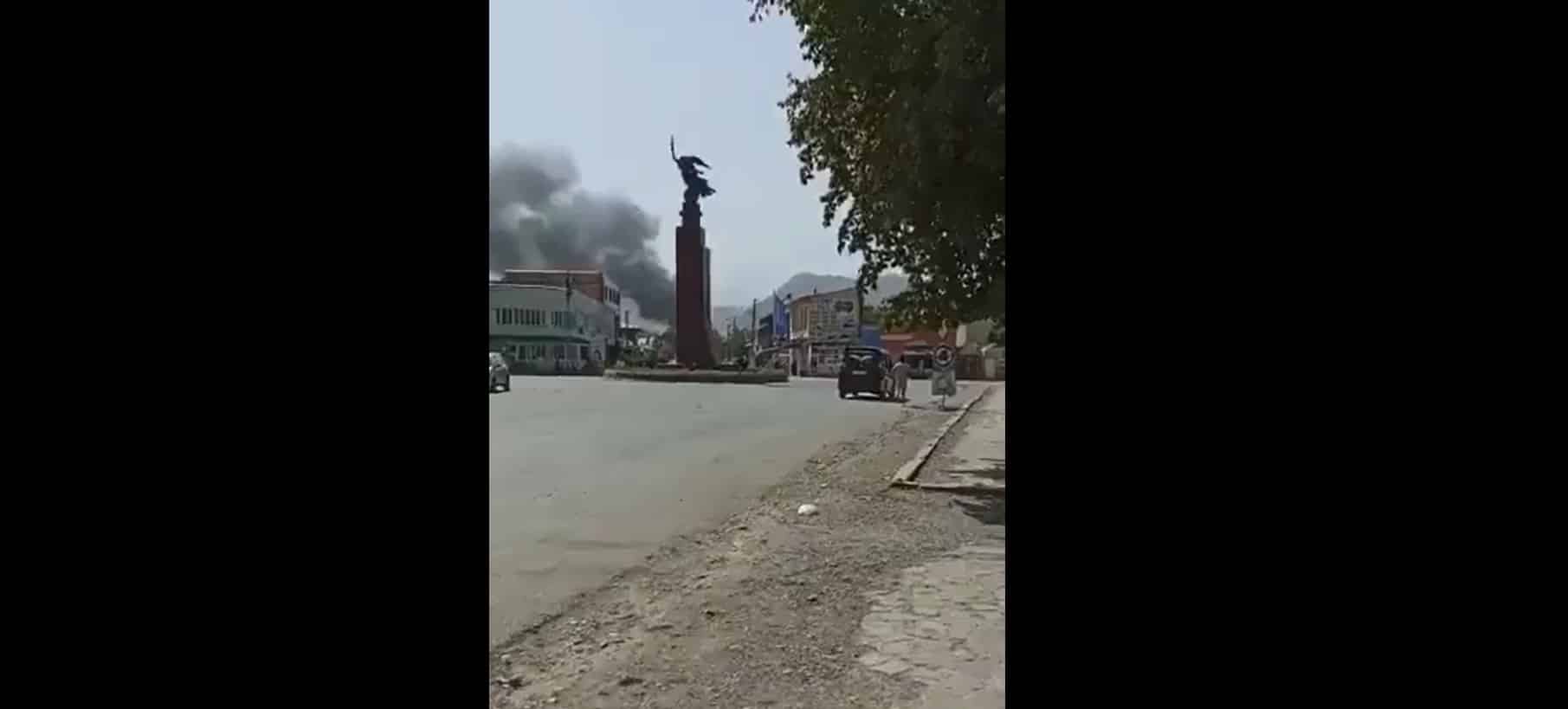 Bombardeos en la ciudad kirguisa de Batken.