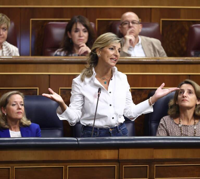 Yolanda Díaz califica de 'dumping fiscal' la supresión del Impuesto de Patrimonio del PP andaluz