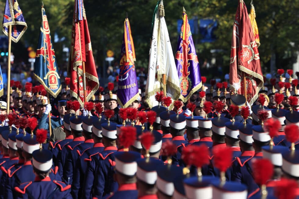 Un momento del desfile del Día de la Fiesta Nacional, este miércoles, en Madrid.