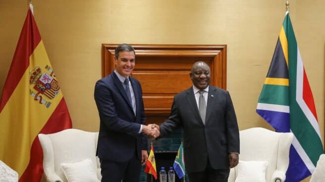 Pedro Sánchez y Cyril Ramaphosa, presidente de Suráfrica, en Pretoria. Pedro Sánchez y Cyril Ramaphosa, presidente de Suráfrica, en Pretoria.
