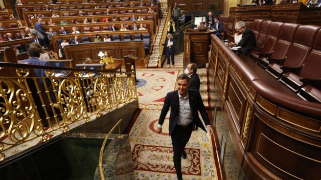 El presidente del Gobierno, Pedro Sánchez este jueves en el Congreso