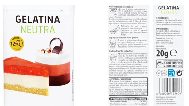 Alerta sanitaria por presencia de salmonela en un tipo de gelatina