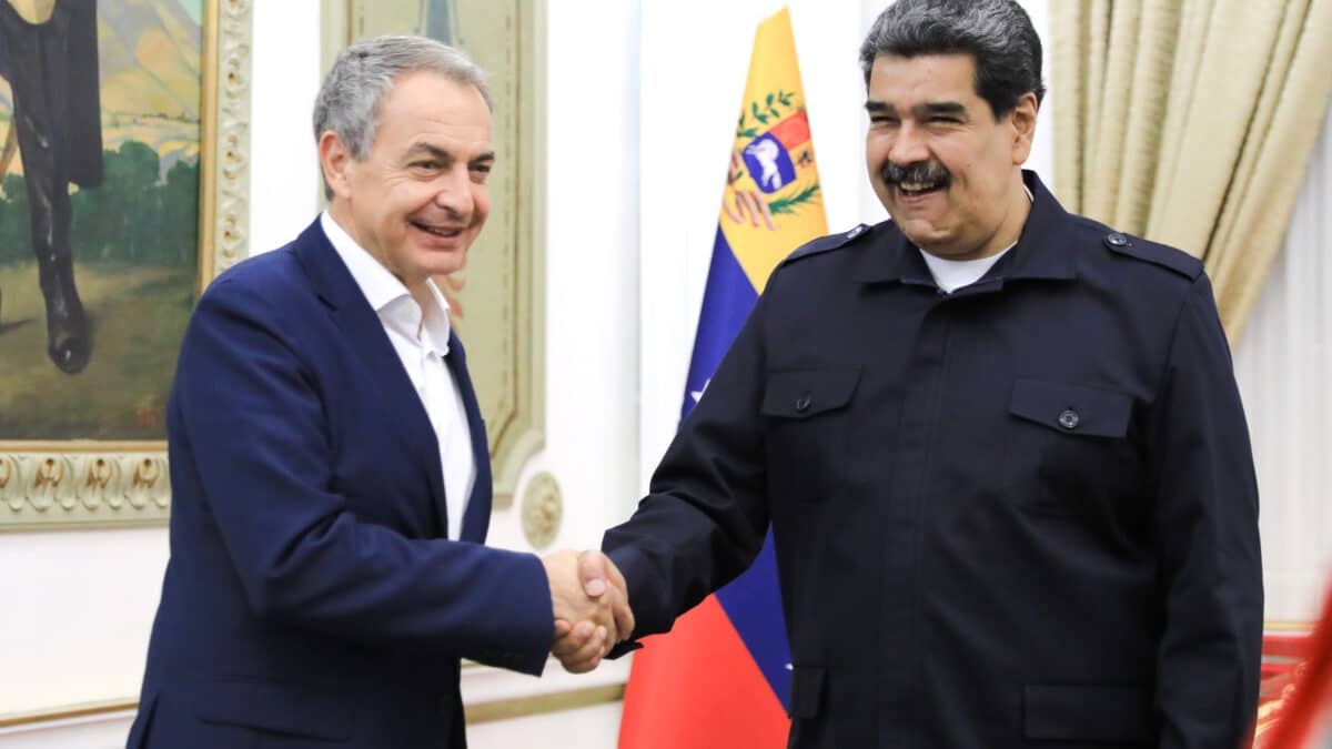 Nicolás Maduro recibe a José Luis Rodríguez Zapatero en Caracas.