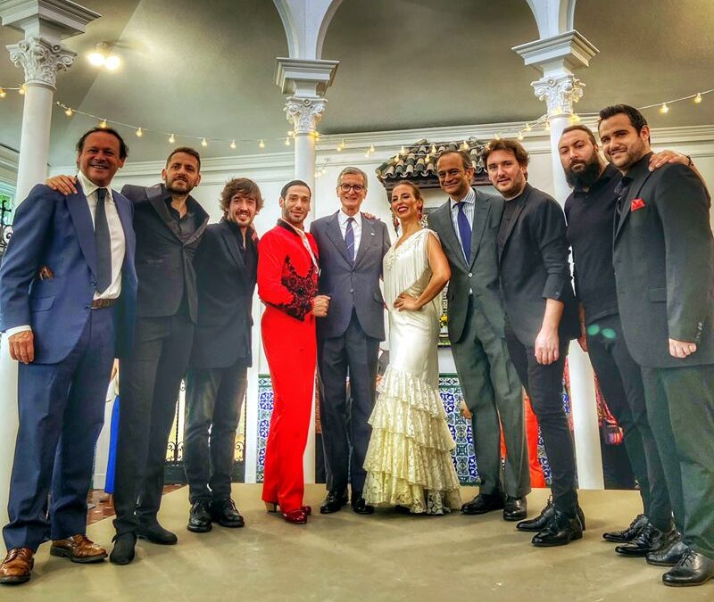 El embajador de España en Estados Unidos, Santiago Cabanas, junto al equipo de ‘Authentic Flamenco’