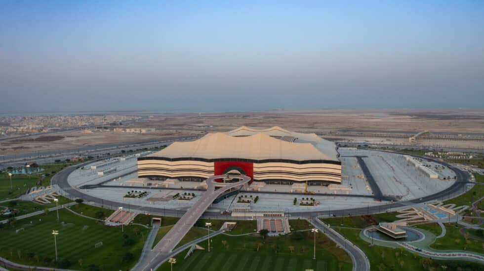 Exterior del Estadio Al Bait, en Jor (Qatar)