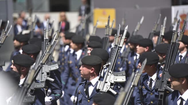 Efectivos del Ejército del Aire durante el acto central conmemorativo del “Día de las Fuerzas Armadas”