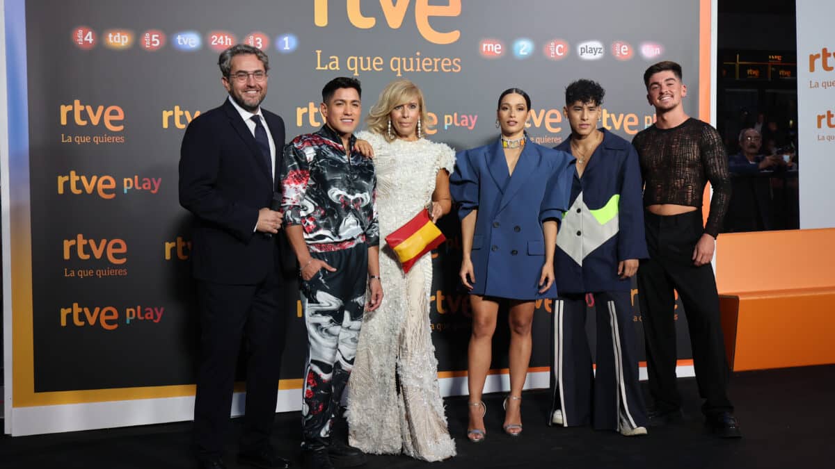 Maximo Huerta, María Eizaguirre y Chanel Terrero asiste a la presentación de la nueva temporada 22-23 de RTVE