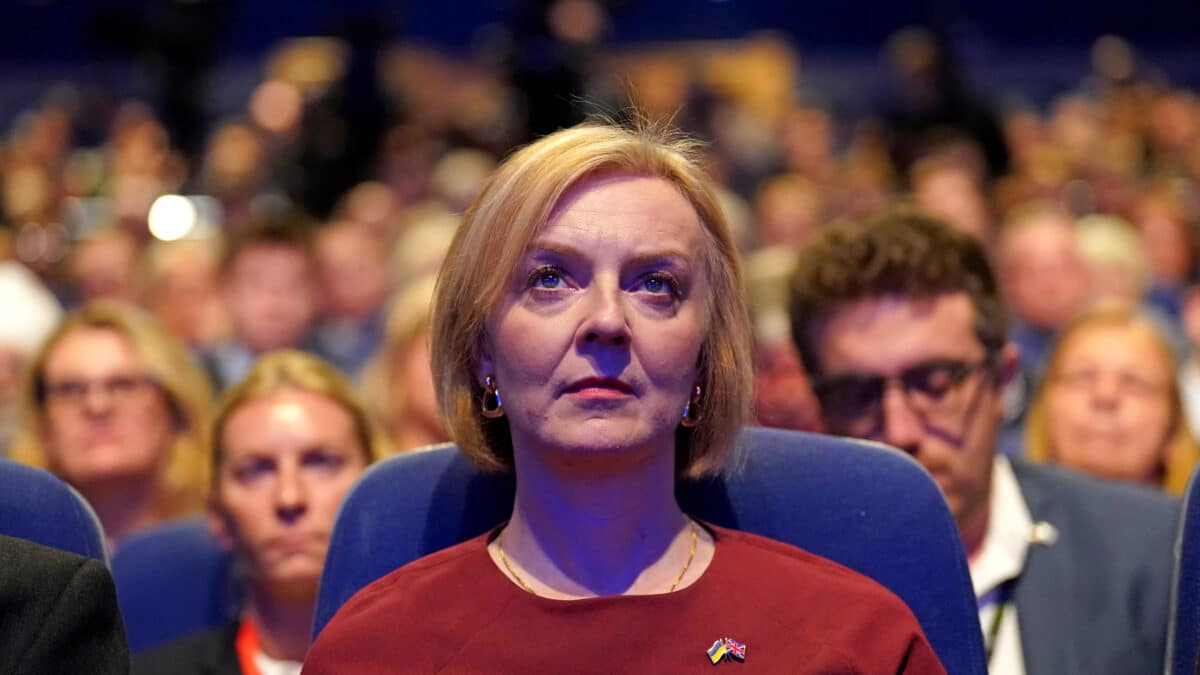 Liz Truss durante la Conferencia anual del Partido Conservador en Birmingham