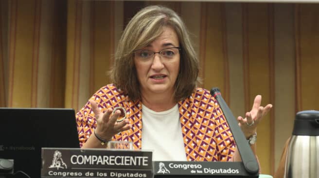 La presidenta de la Autoridad Independiente de Responsabilidad Fiscal (AIReF), Cristina Herrero, comparece durante la Comisión de Presupuestos en el Congreso de los Diputados.