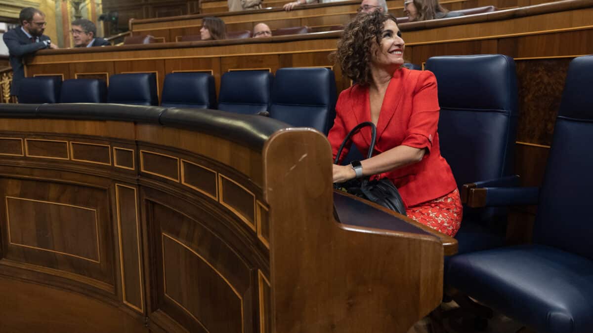 La ministra de Hacienda, María Jesús Montero, durante un debate de totalidad del Proyecto de Ley de Presupuestos Generales del Estado para el año 2023