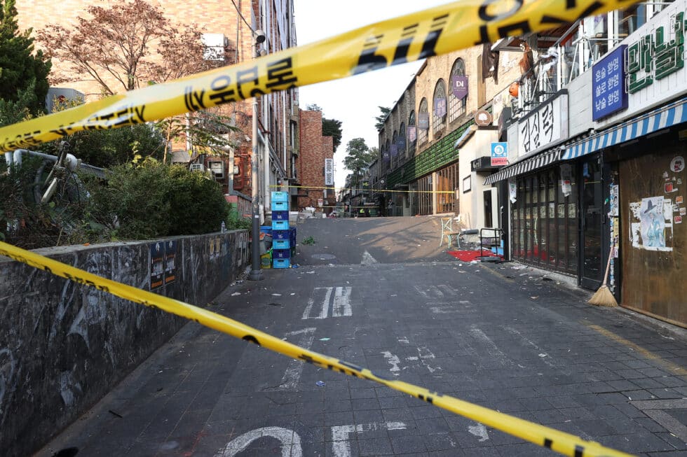 Escena de la tragedia, acordonada por la Policía