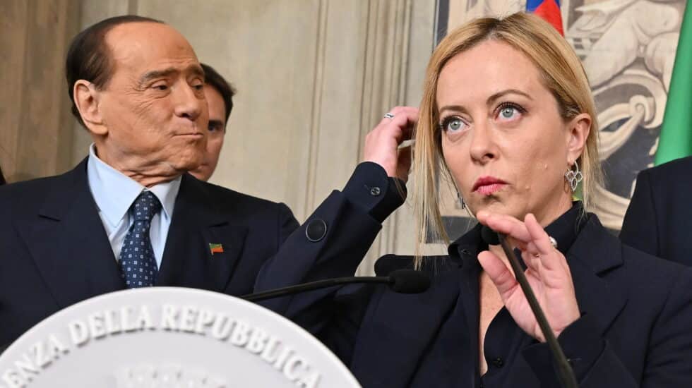 Giorgia Meloni y Silvio Berlusconi, socios de gobierno