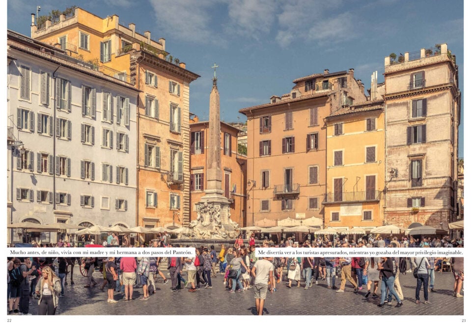 Páginas de 'No vuelvas a Roma'.