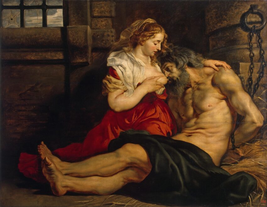 La caridad romana, por Peter Paul Rubens.