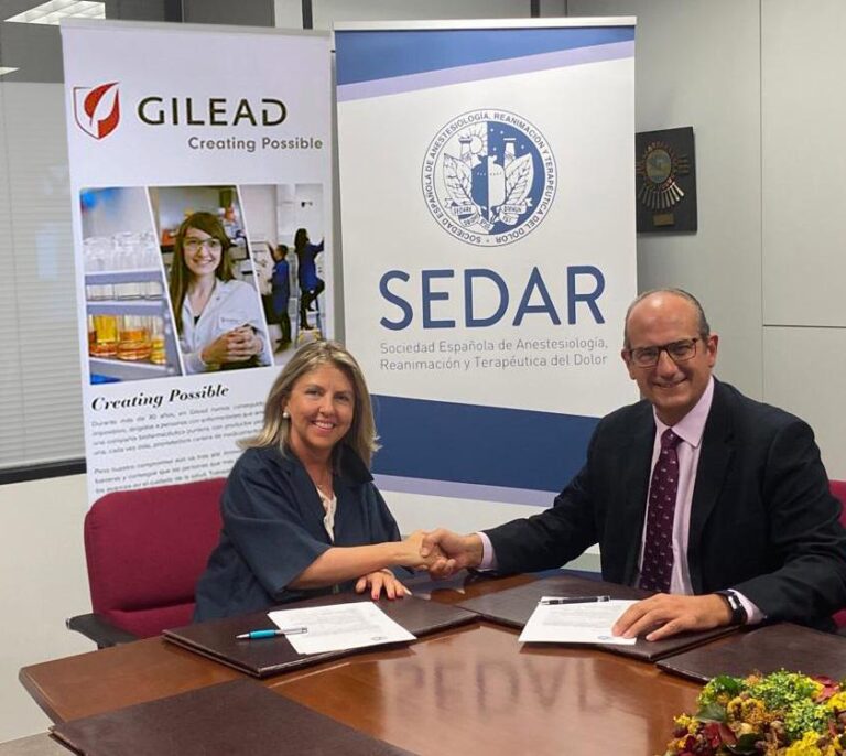 La Sedar y Gilead Sciences se unen para colaborar en el desarrollo de proyectos científicos para los anestesistas