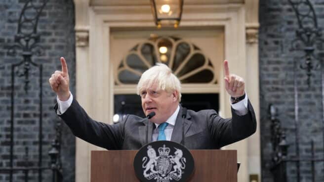 El ex primer ministro británico, Boris Johnson, en Downing Street. El ex primer ministro británico, Boris Johnson, en Downing Street.
