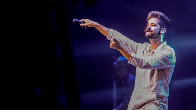 El cantante colombiano Camilo, durante uno de sus conciertos en Madrid.