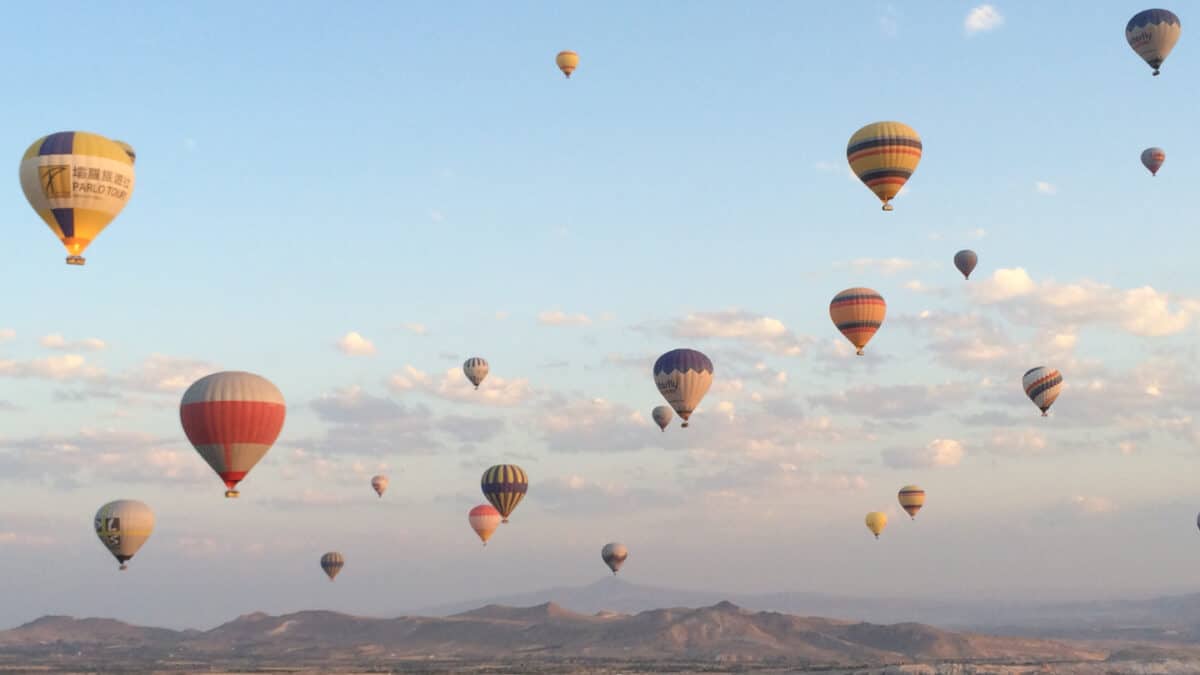 Cielo de Capadocia lleno de globos