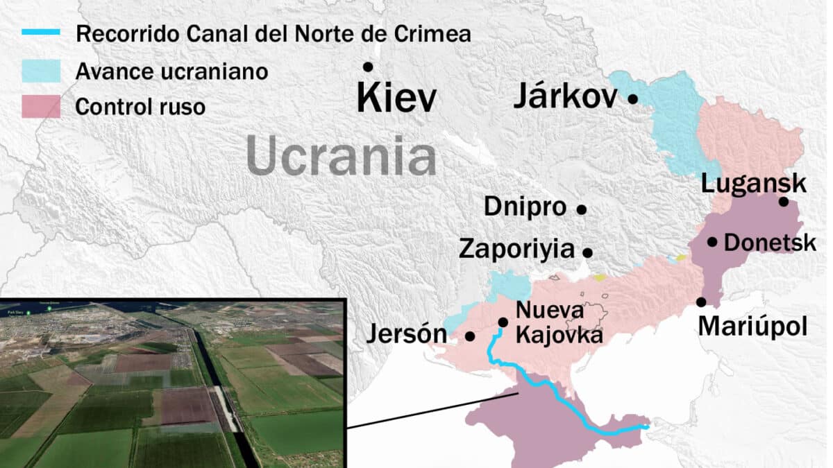 Mapa de situación de la guerra en Ucrania.