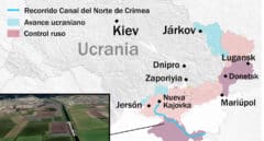 Ucrania apunta a Nueva Kajovka, la llave del agua que puede ahogar a Crimea