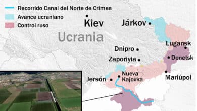 Ucrania apunta a Nueva Kajovka, la llave del agua que puede ahogar a Crimea