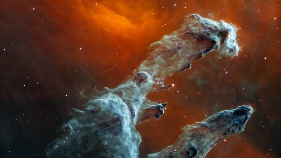 El telescopio Webb enseña la segunda imagen de los Pilares de la Creación El telescopio espacial James Webb ha vuelto a enseñar una instantánea de los Pilares de la Creación