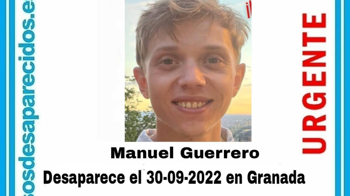 Cartel de desaparición de Manuel Guerrero.