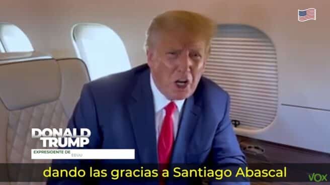 Donald Trump, en el mensaje grabado para la convención de Vox en Madrid.