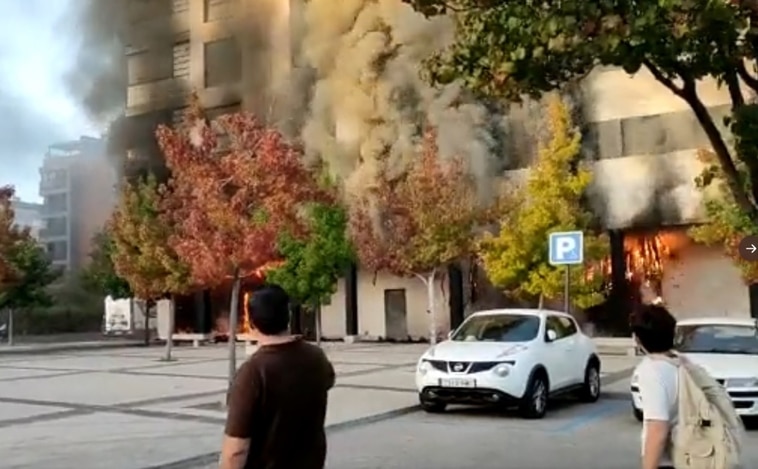 Explosión en un local comercial de Alcorcón (Madrid)