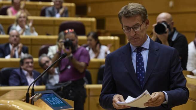 El presidente del Partido Popular (PP), Alberto Núñez Feijóo, interviene en un debate monográfico sobre el plan de ahorro energético del Gobierno, en el Senado El presidente del Partido Popular (PP), Alberto Núñez Feijóo, interviene en un debate monográfico sobre el plan de ahorro energético del Gobierno, en el Senado