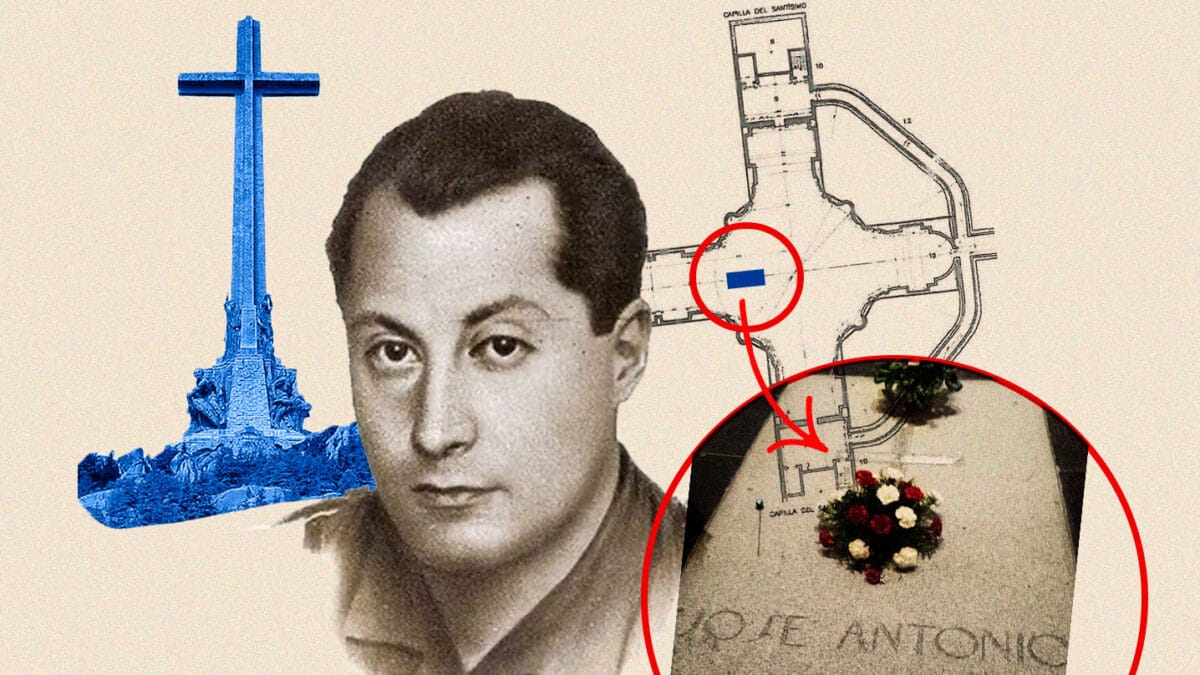 Imagen José Antonio Primo de Rivera y la ubicación de su tumba en el valle de los caídos