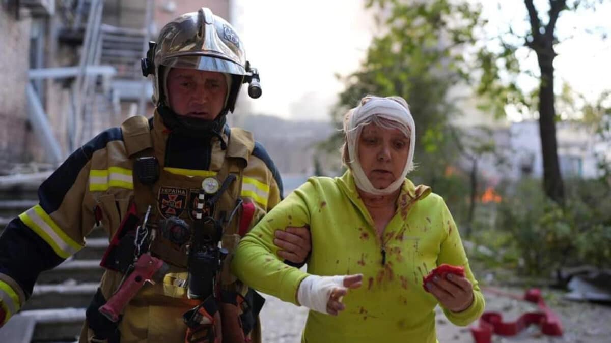 Bombardeos en Kiev