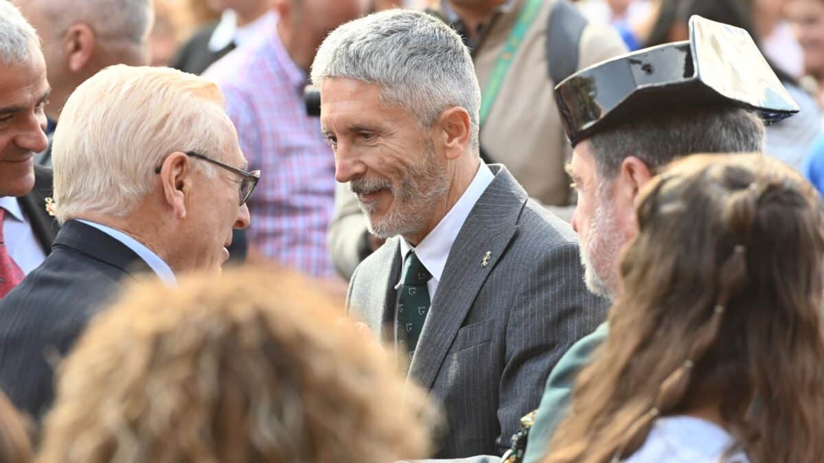 Fernando Grande-Marlaska, en León durante la festividad de la Guardia Civil.