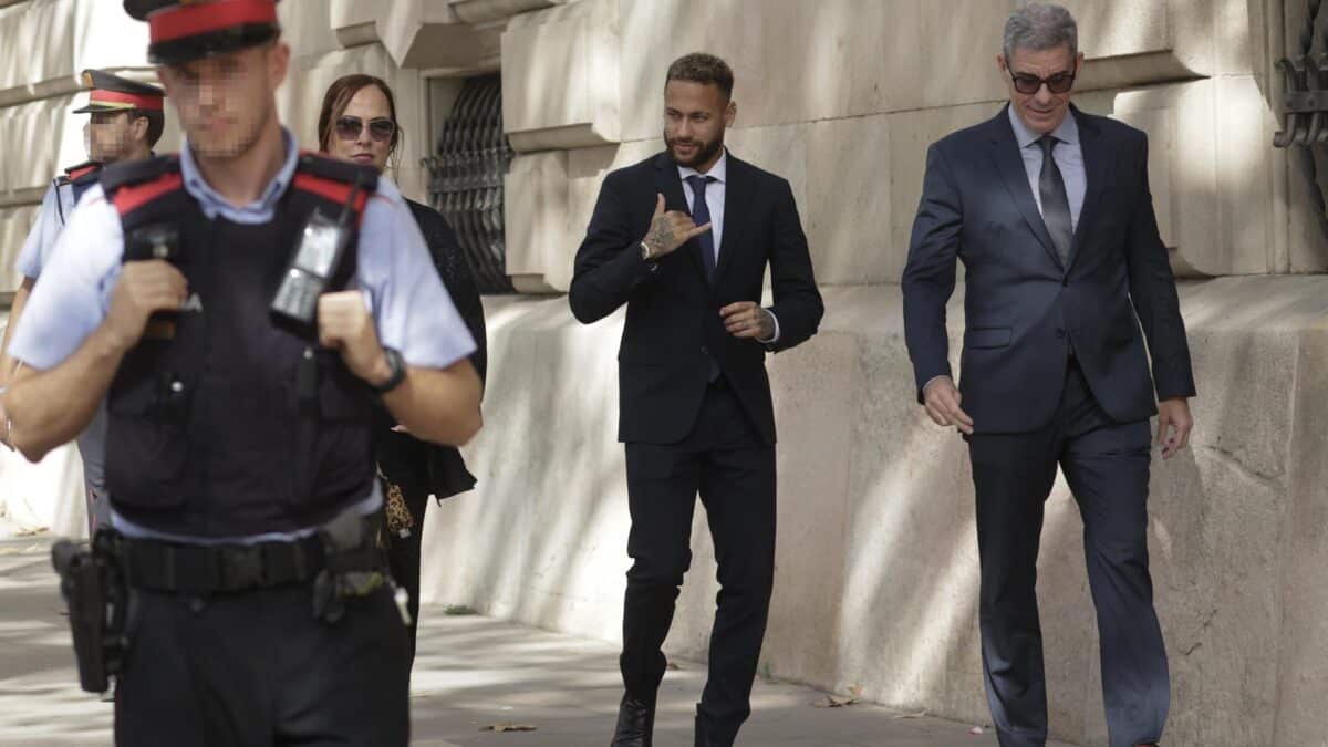 Neymar, a su llegada a la Audiencia de Barcelona el pasado 18 de octubre.