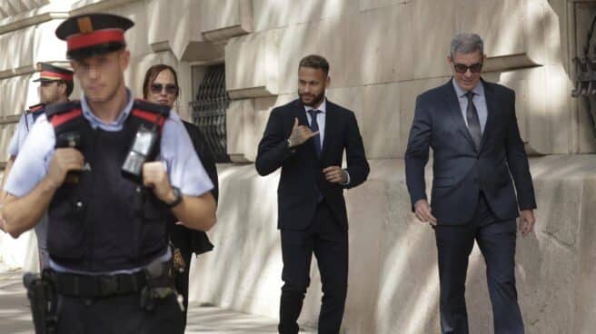 Neymar, a su llegada a la Audiencia de Barcelona el pasado 18 de octubre.