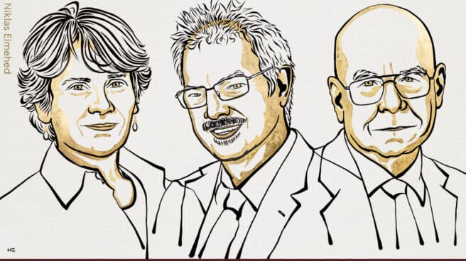 Carolyn Bertozzi, Barry Sharpless y Morten Meldal, Premio Nobel de Química 2022.
