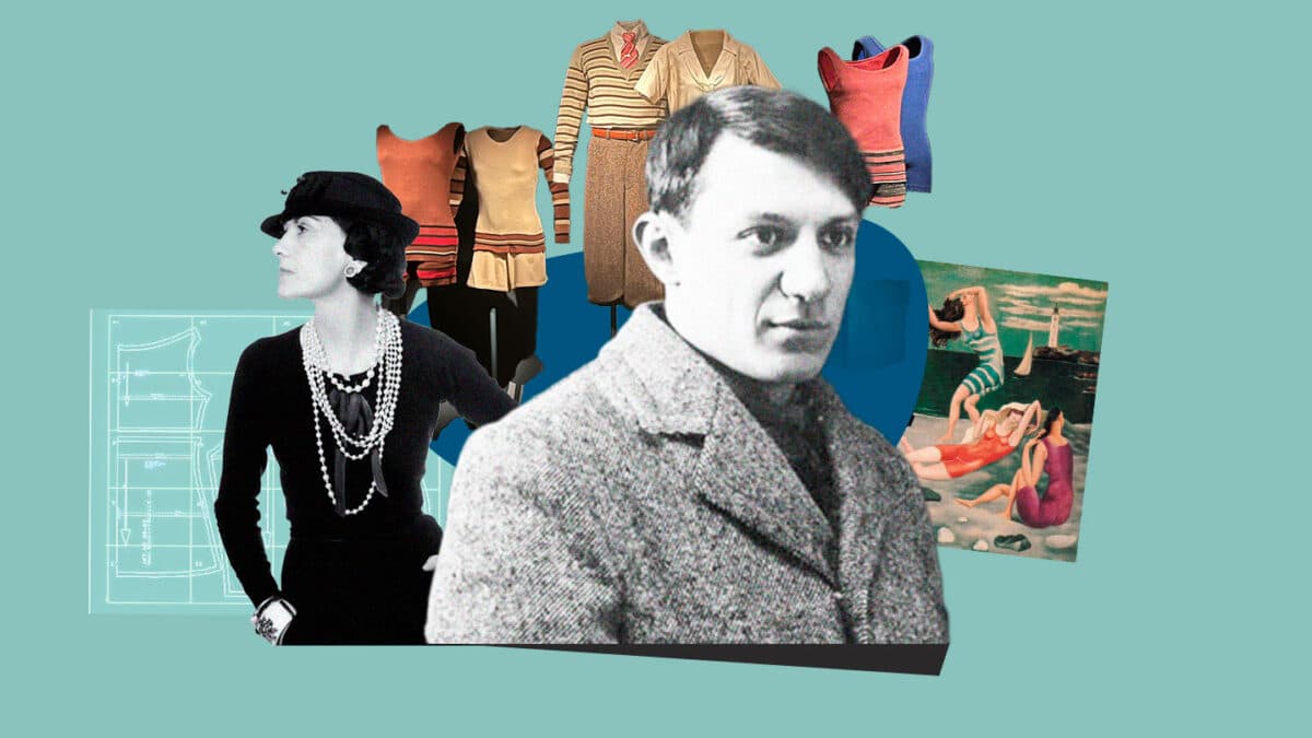 Imagen de Pablo Picasso y Chanel con creaciones suyas