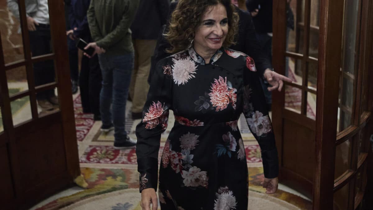 La ministra de Hacienda, María Jesús Montero, al término del debate de enmiendas totales a los Presupuestos