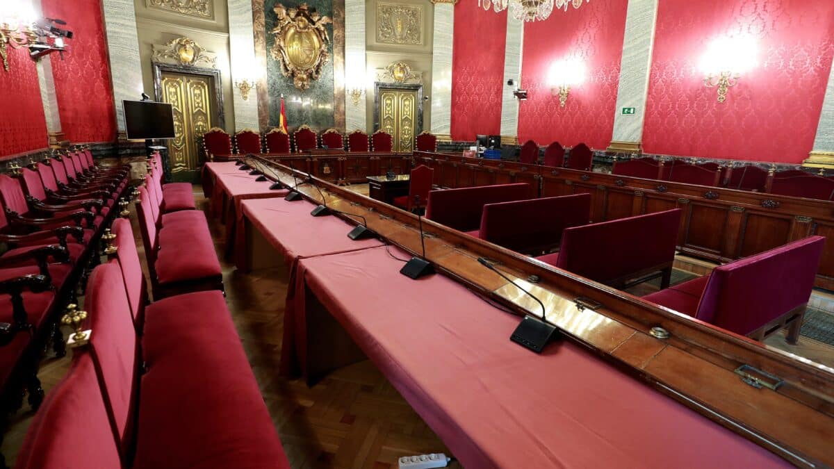 Salón de juicios del Tribunal Supremo.