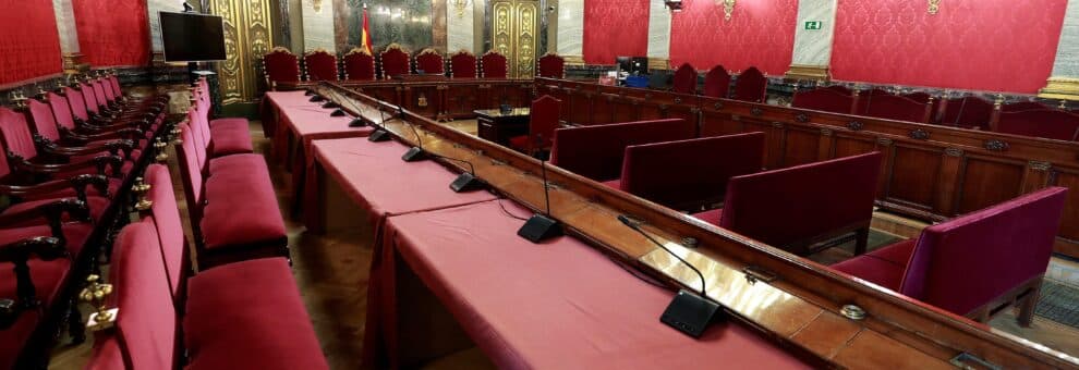 Salón de juicios del Tribunal Supremo.