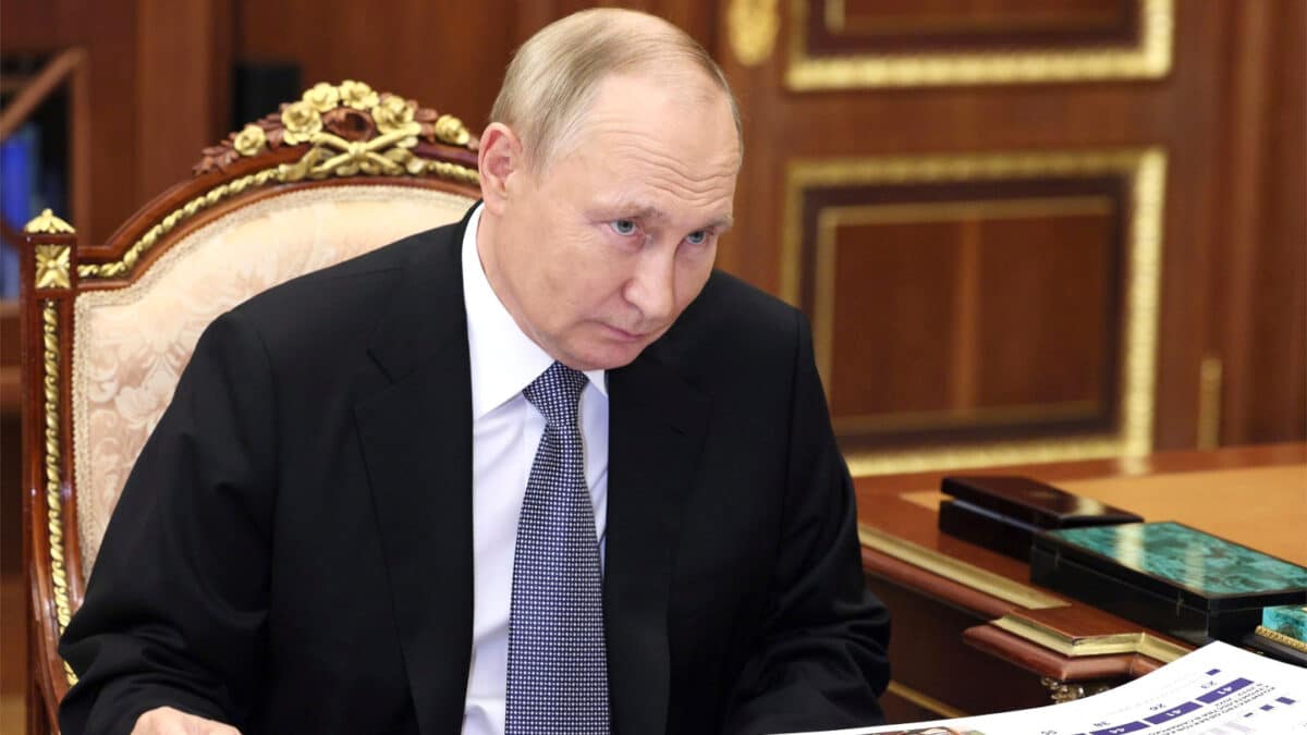 El presidente ruso Vladimir Putin en el Kremlin.