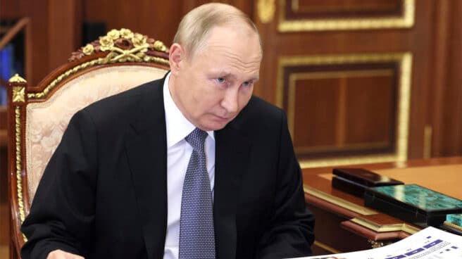 El presidente ruso Vladimir Putin en el Kremlin.