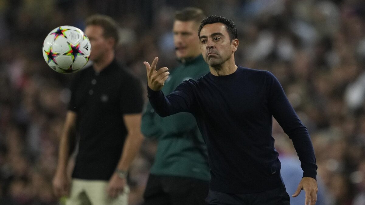 Xavi Hernández, durante el partido de Champions League contra el Bayern de Múnich.