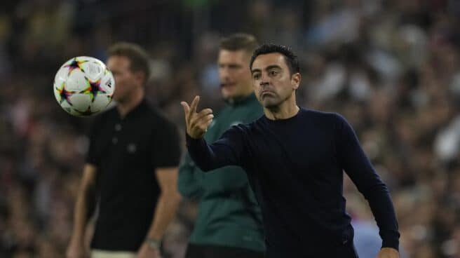 Xavi Hernández, durante el partido de Champions League contra el Bayern de Múnich. Xavi Hernández, durante el partido de Champions League contra el Bayern de Múnich.