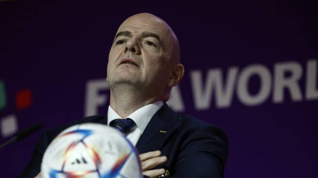 Gianni Infantino, presidente de la FIFA, en Doha (Qatar). Gianni Infantino, presidente de la FIFA, en Doha (Qatar).