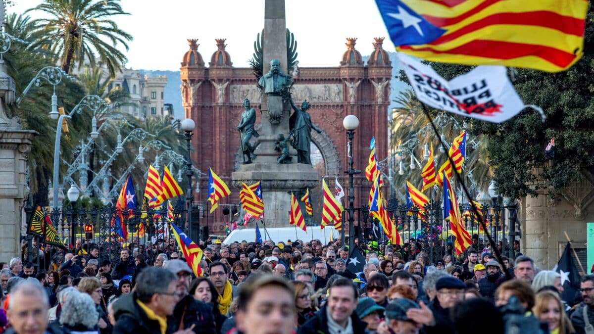 Concentración frente al Parlament