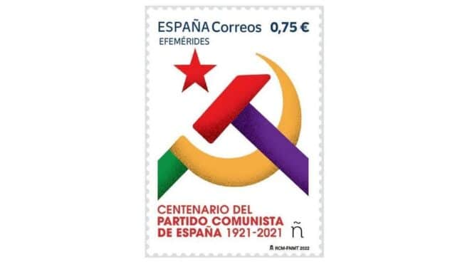 La juez permite ahora la publicación del sello del aniversario del PCE