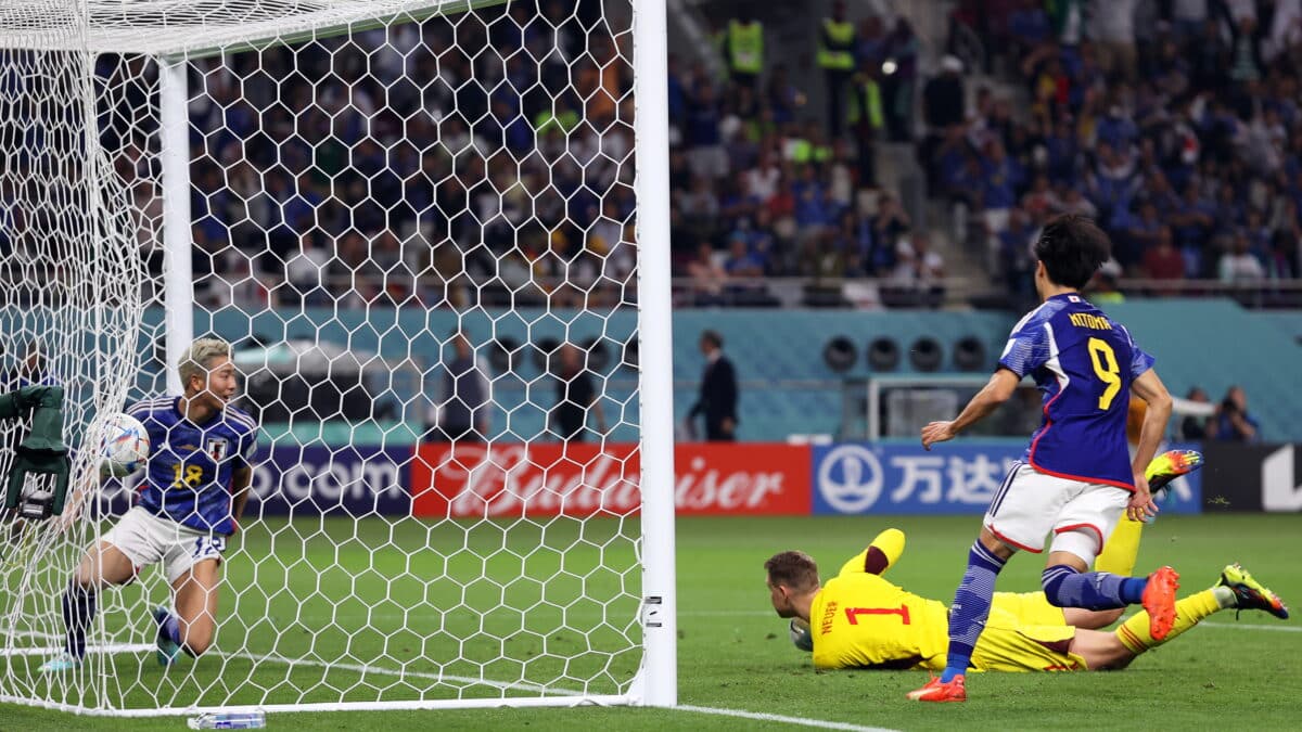 Gol de Japón frente a Alemania en el Mundial de Qatar 2022